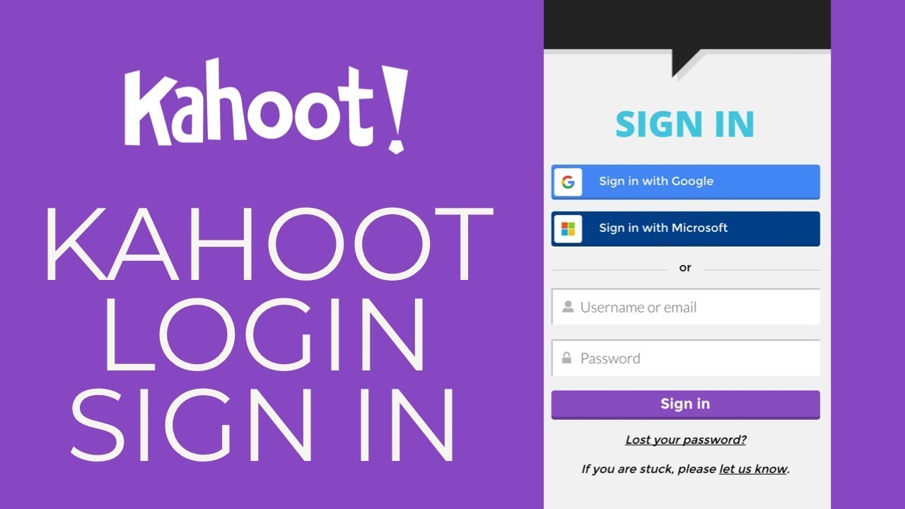 kahoot it login