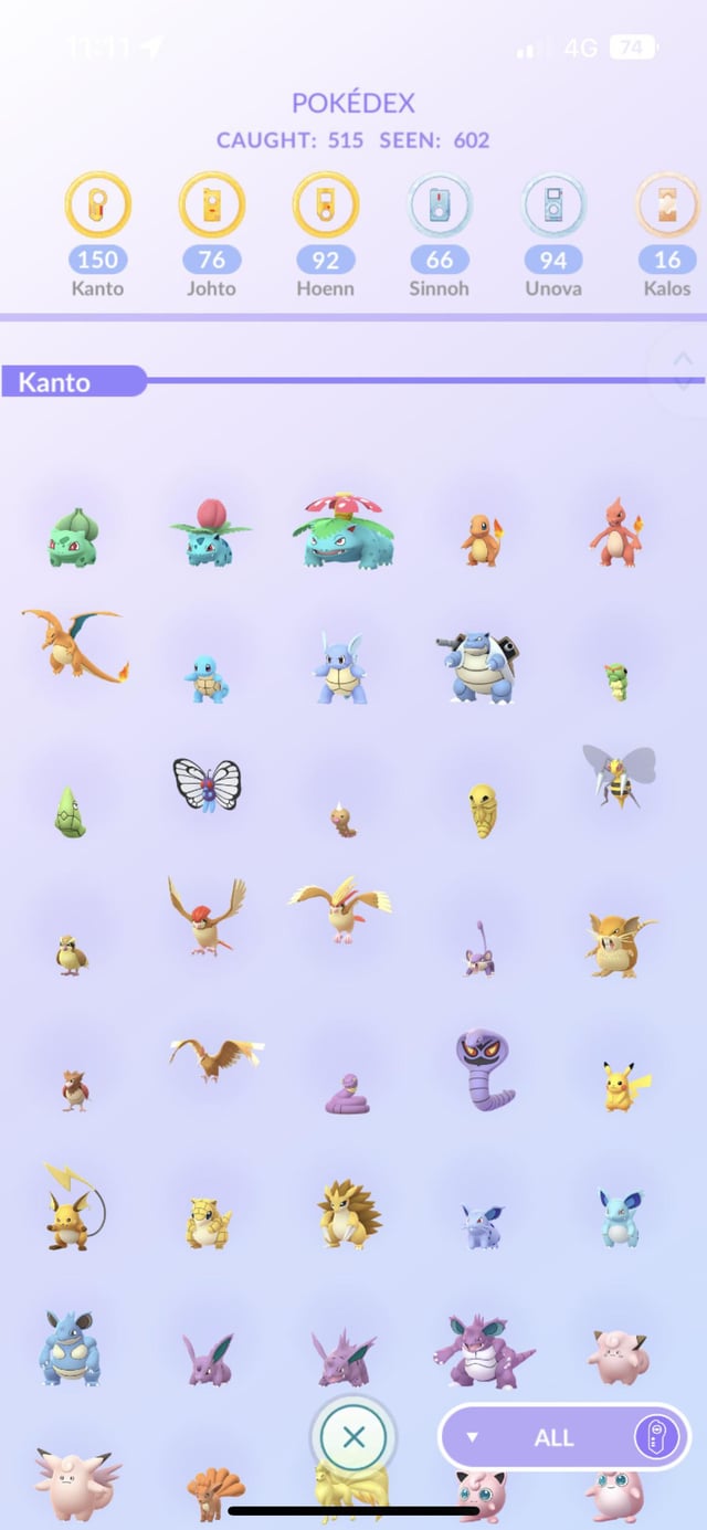 kanto pokédex pokémon go