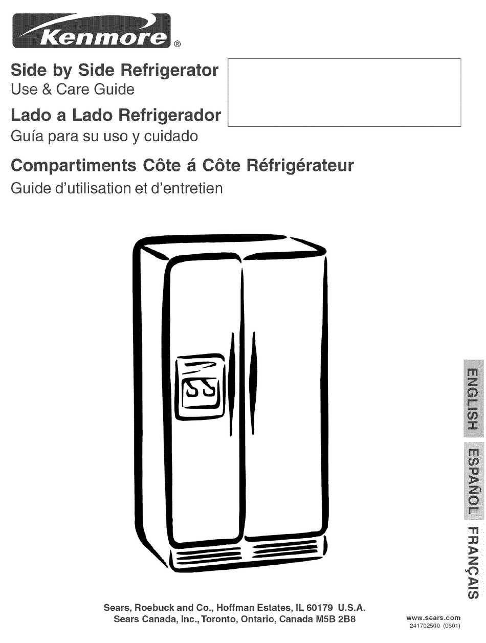 kenmore refrigerator model 253 dimensions