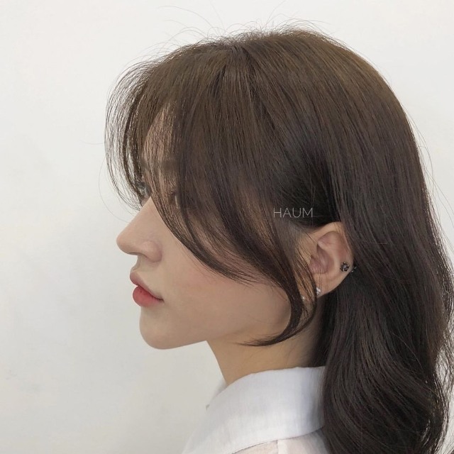 korean bangs for square face