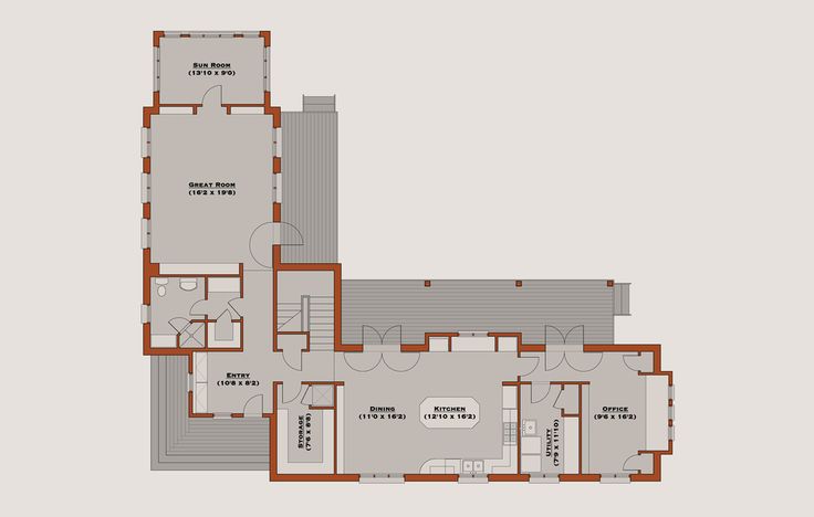 l shaped building plan