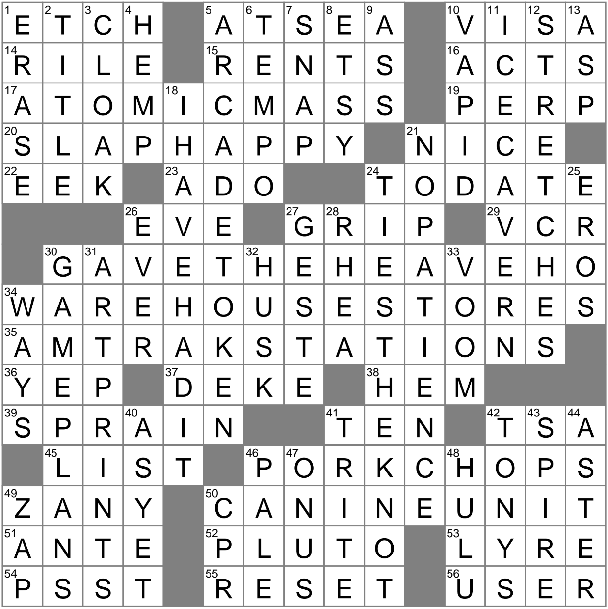 lacking character crossword clue