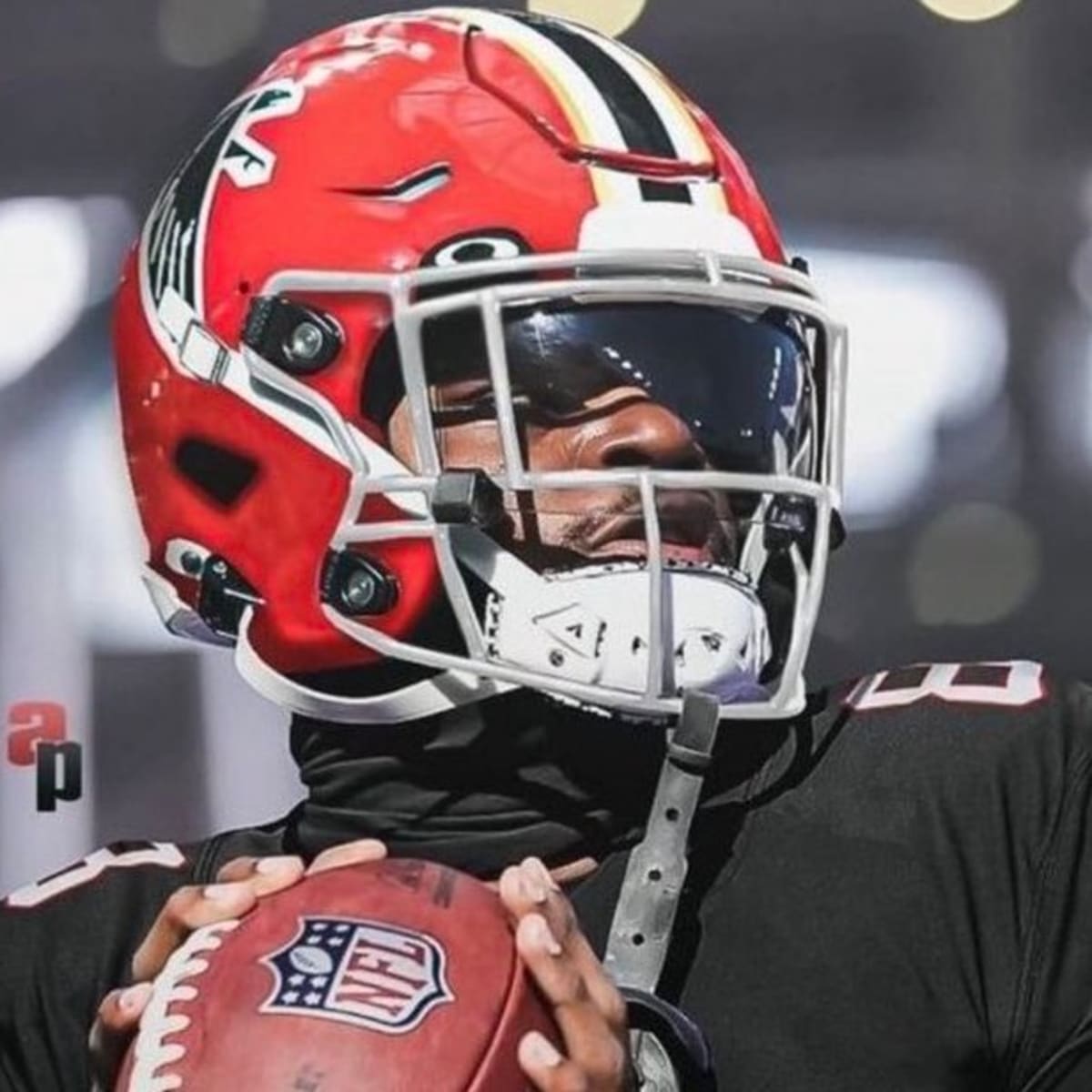 lamar jackson in a falcons jersey