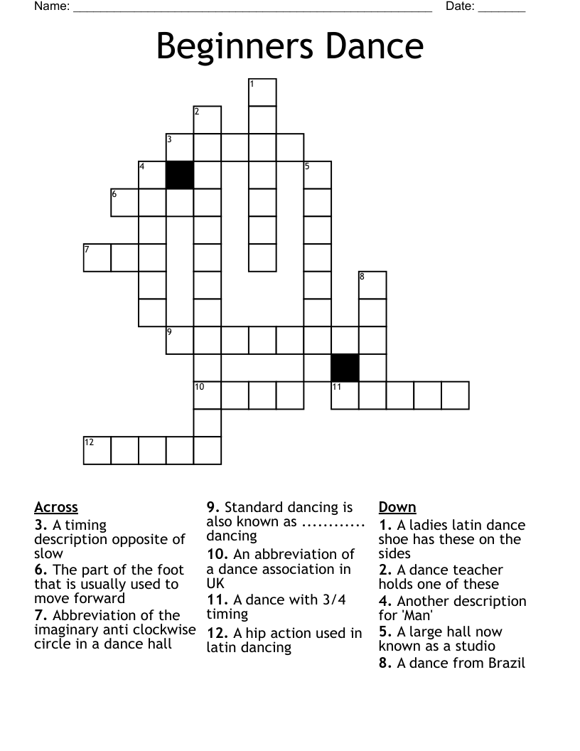 latin dances crossword