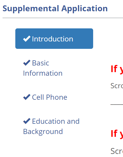 lecom secondary application