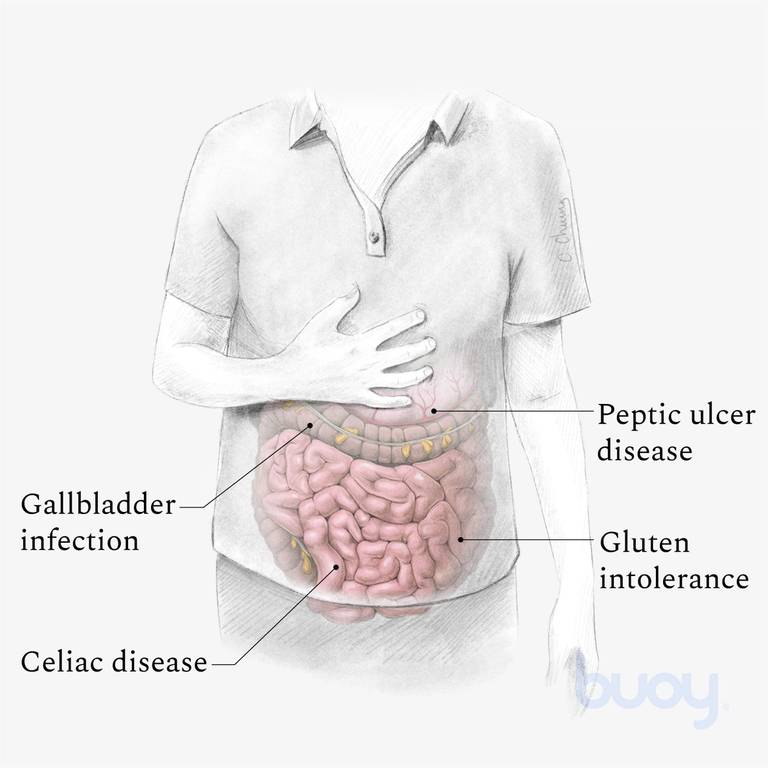 left side of stomach pulsing