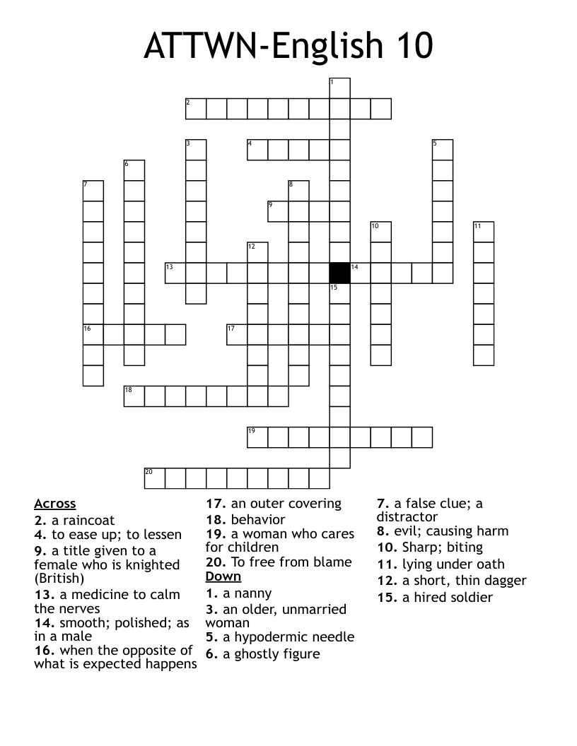 lessen crossword clue 5 letters