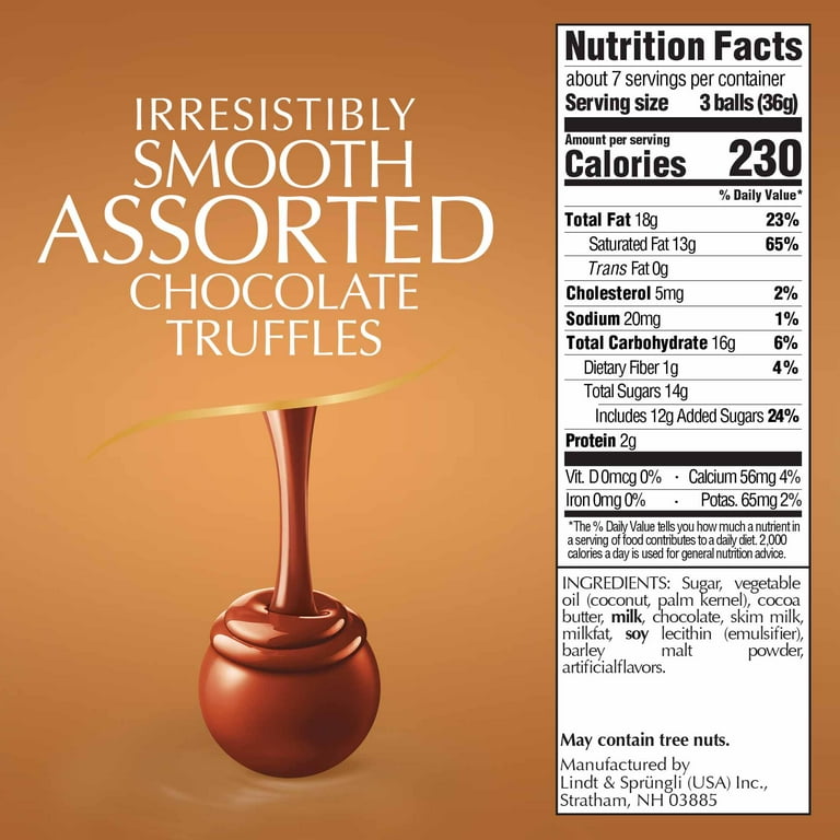 lindt chocolate balls nutrition facts