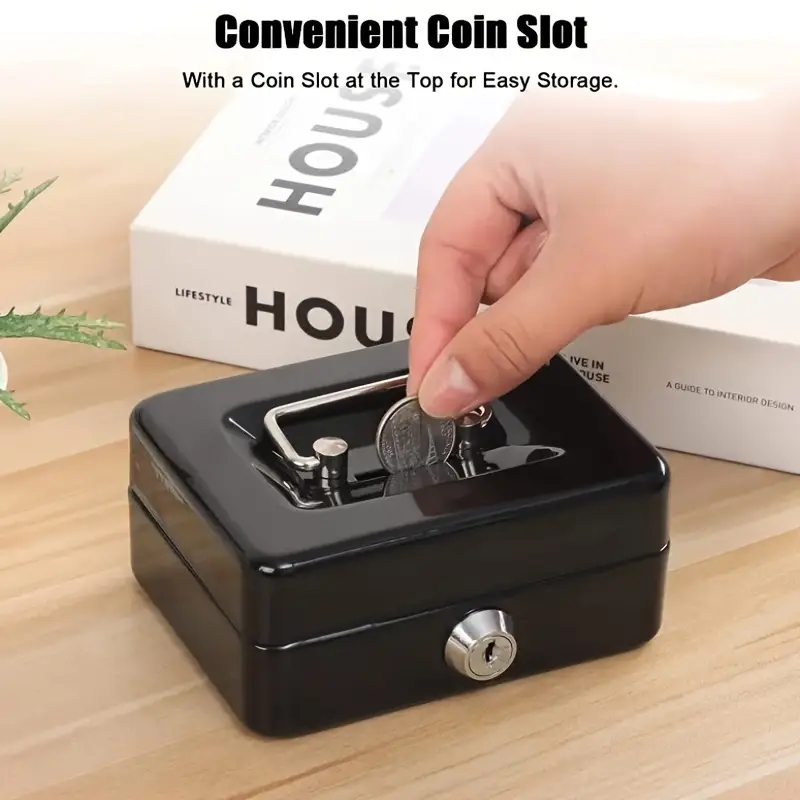 locking money box with slot