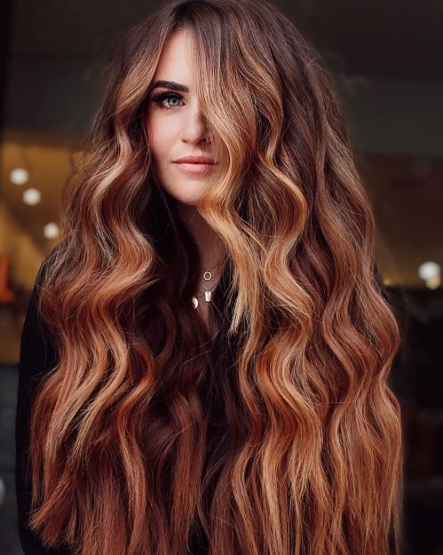 long auburn hairstyles