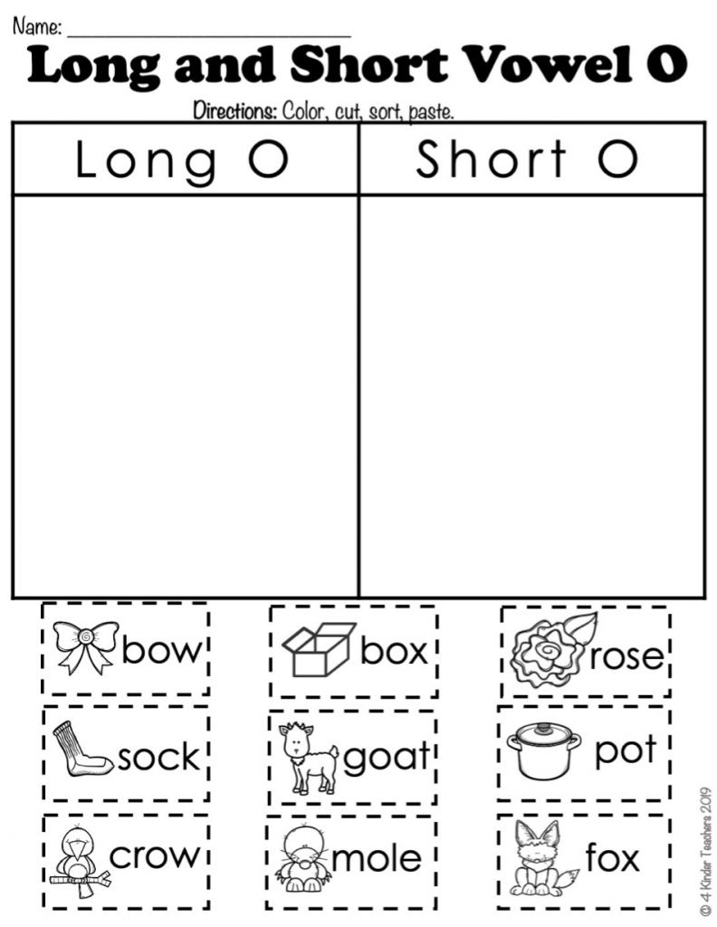 long vowel o activities