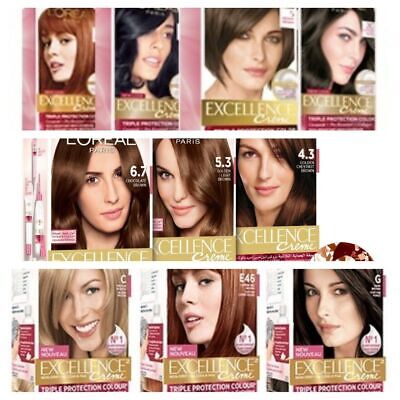 loreal paris excellence creme hair color chart