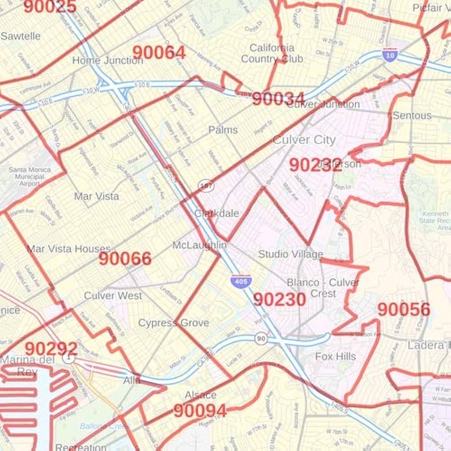 los angeles ca united states zip code