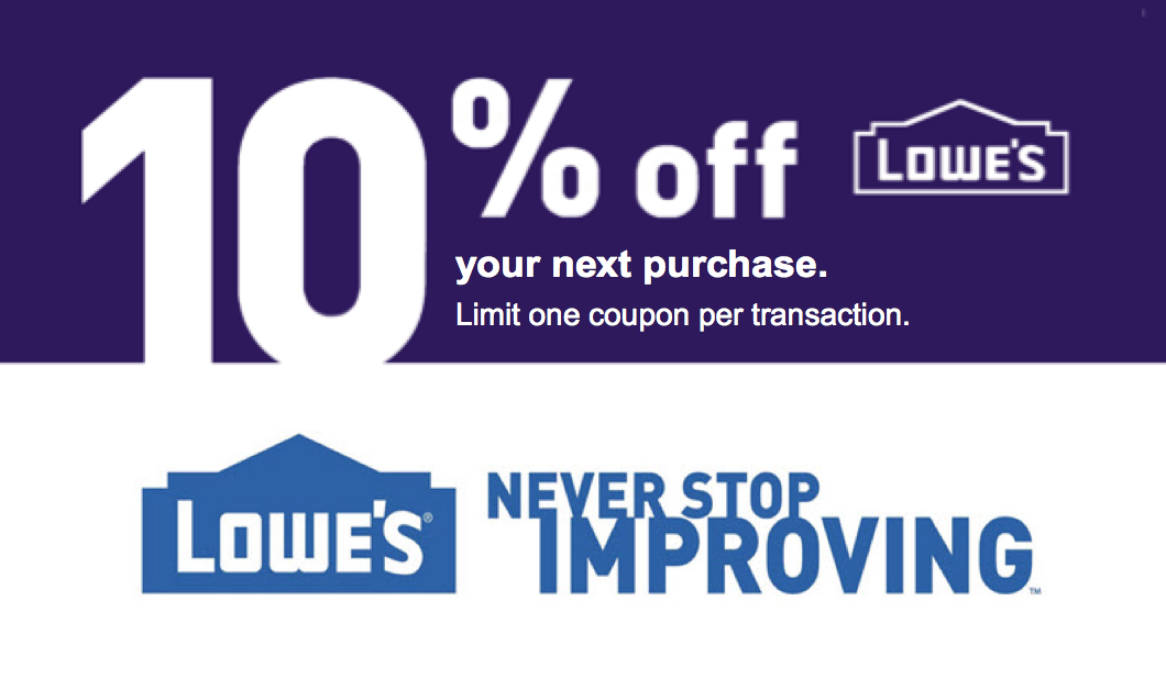 lowes discount coupon code