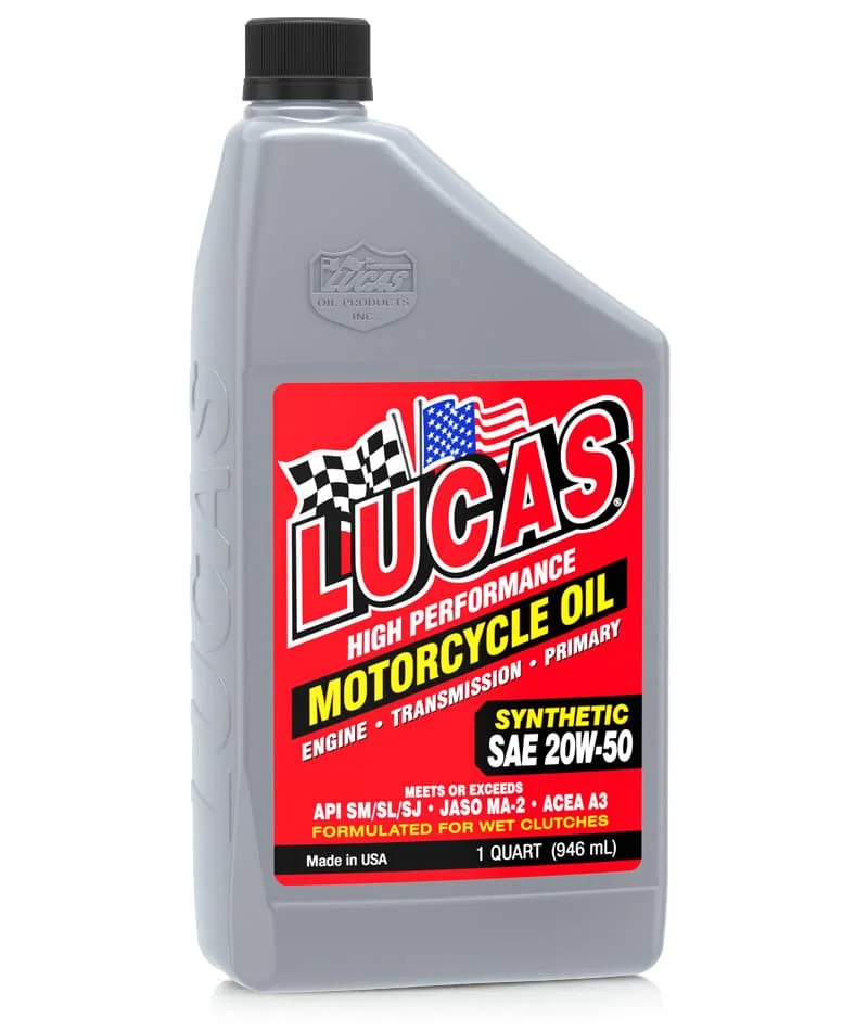 lucas synthetic 20w50 motorcycle oil