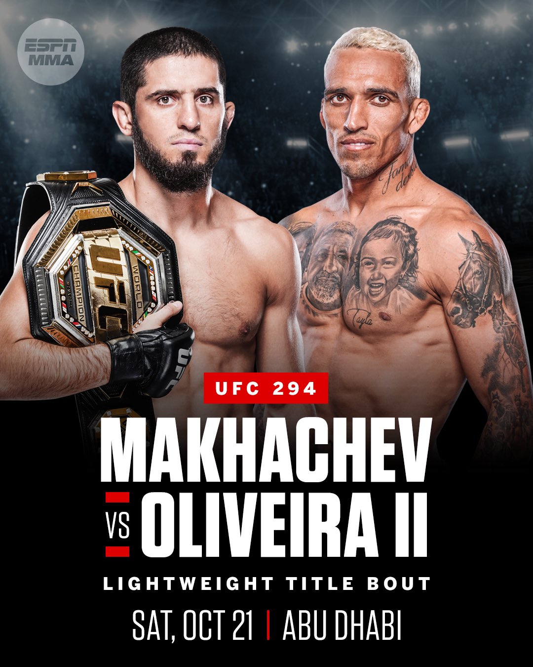 makhachev vs oliveira 2 date