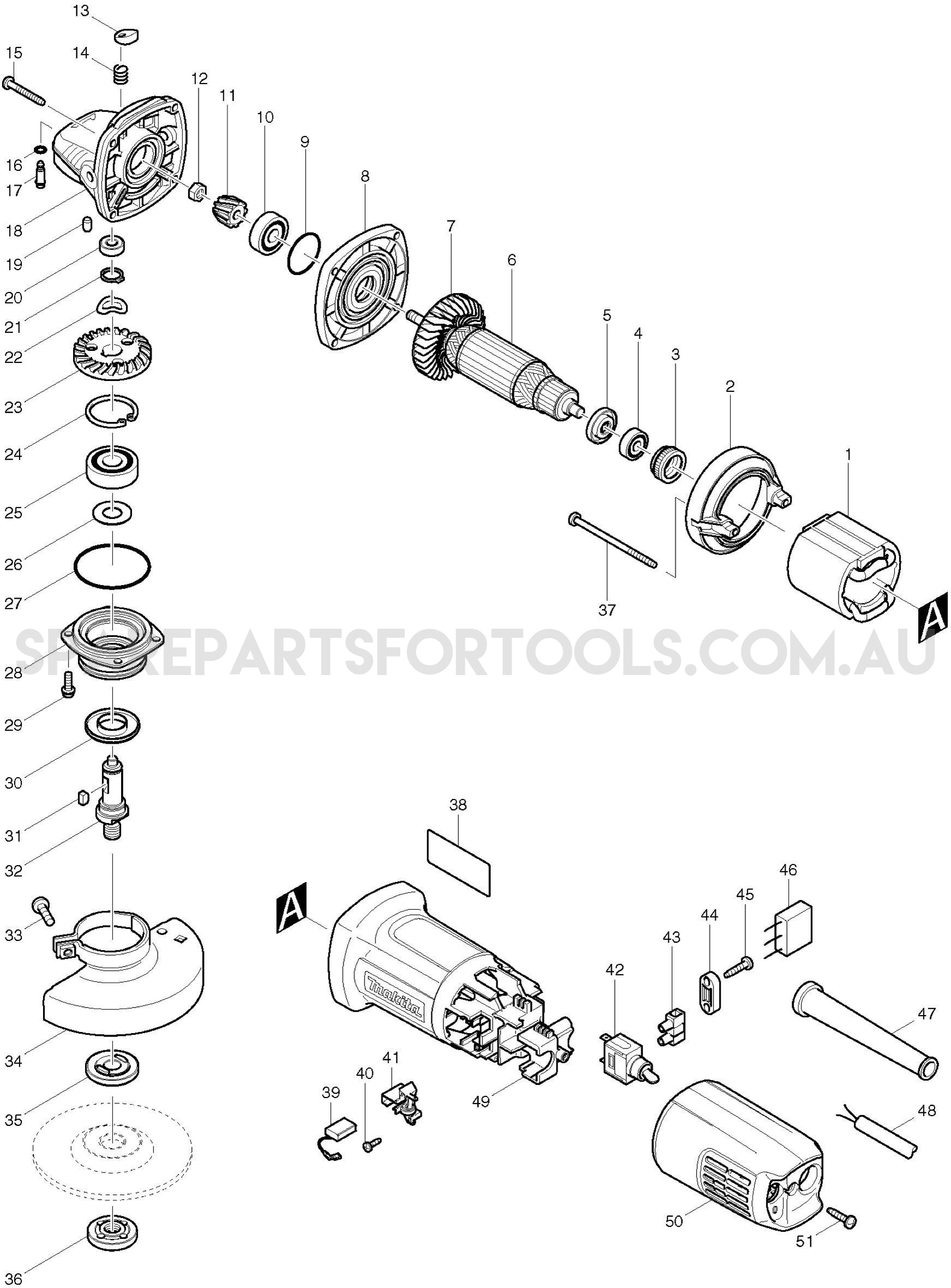 makita spare parts list