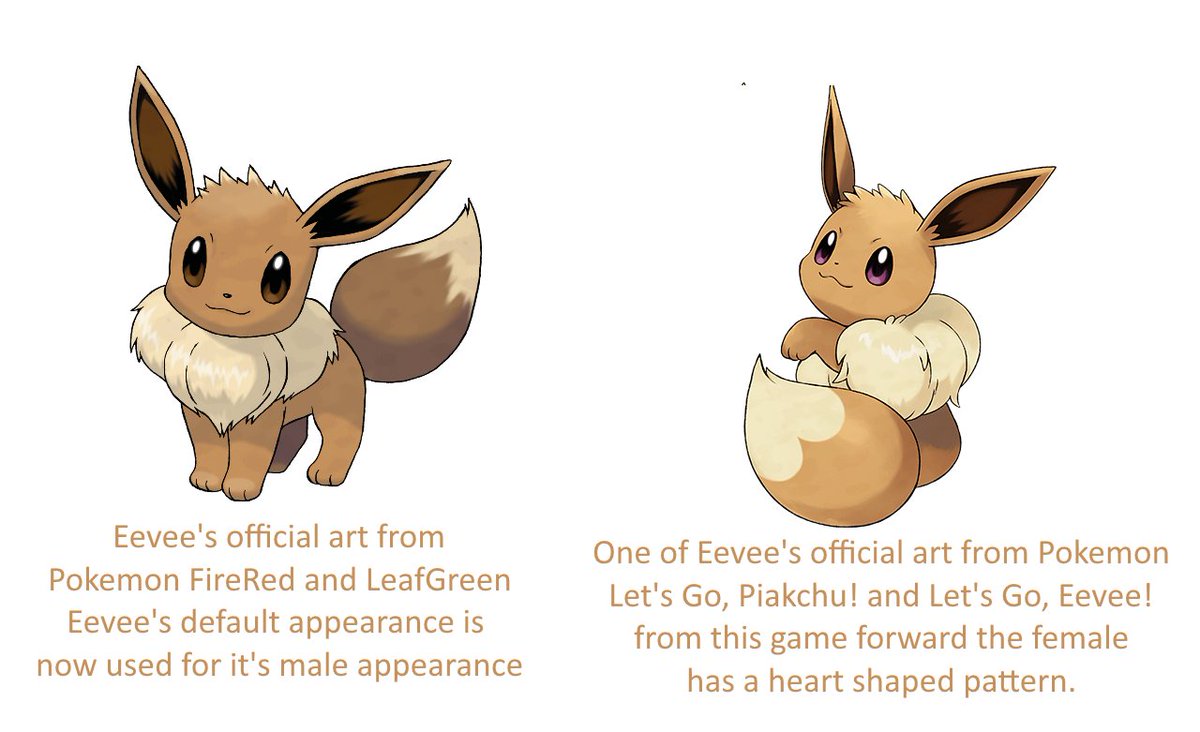 male eevee vs female eevee