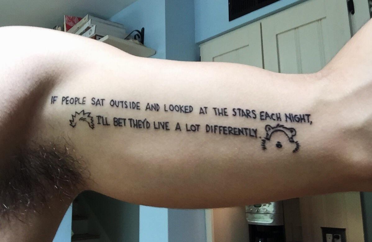 male inner bicep tattoo quotes