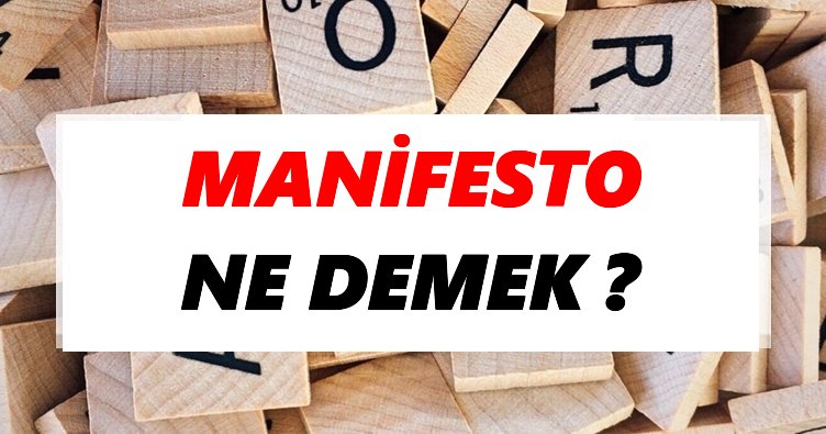 manifesto nedir tdk