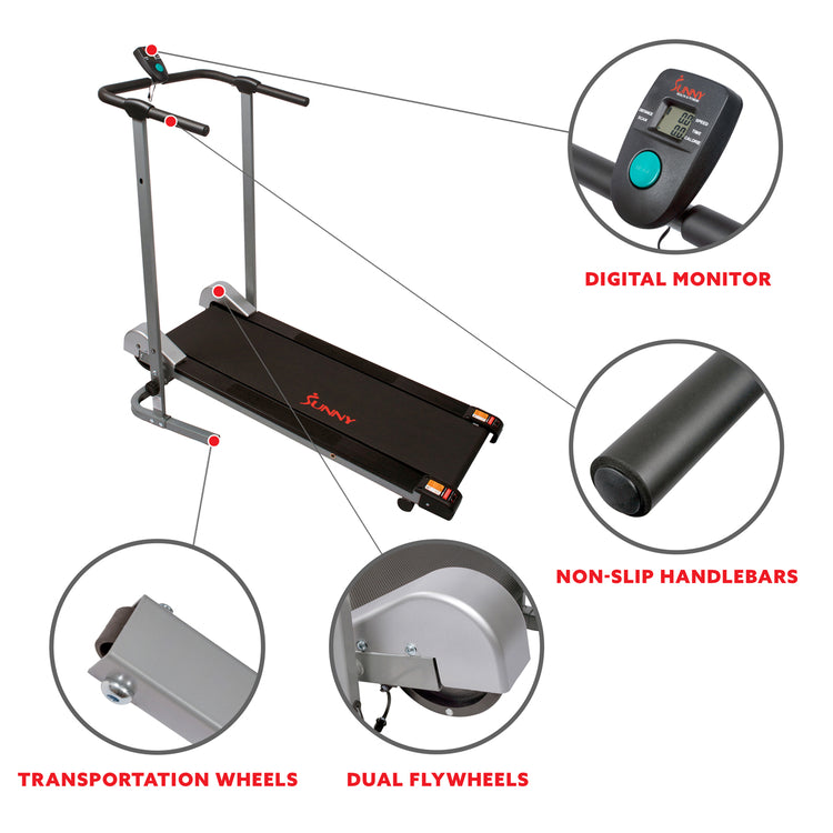 manual sunny treadmill