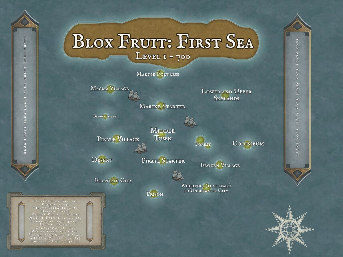 mapa de blox fruits sea 1