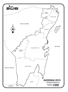 mapa de quintana roo con división política