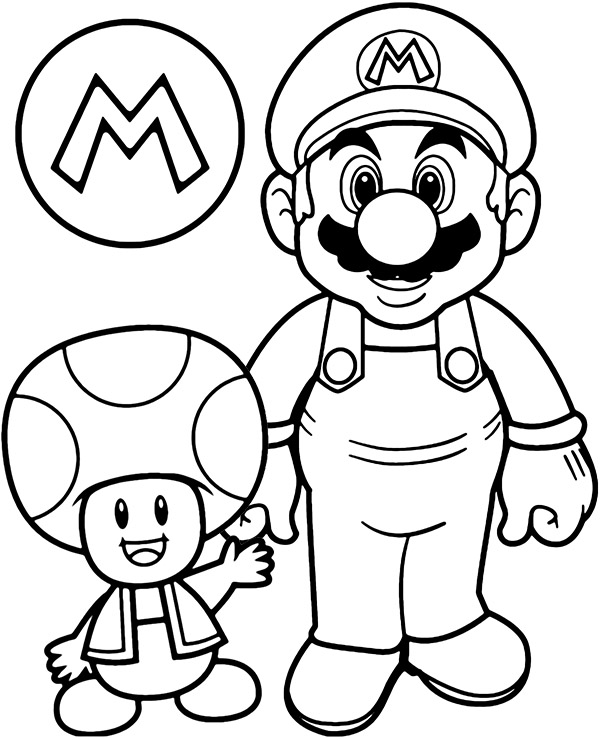 mario coloring page