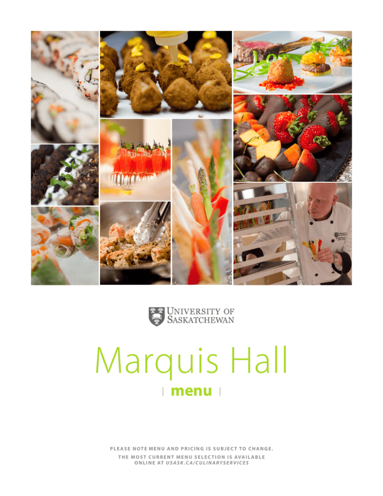 marquis hall menu