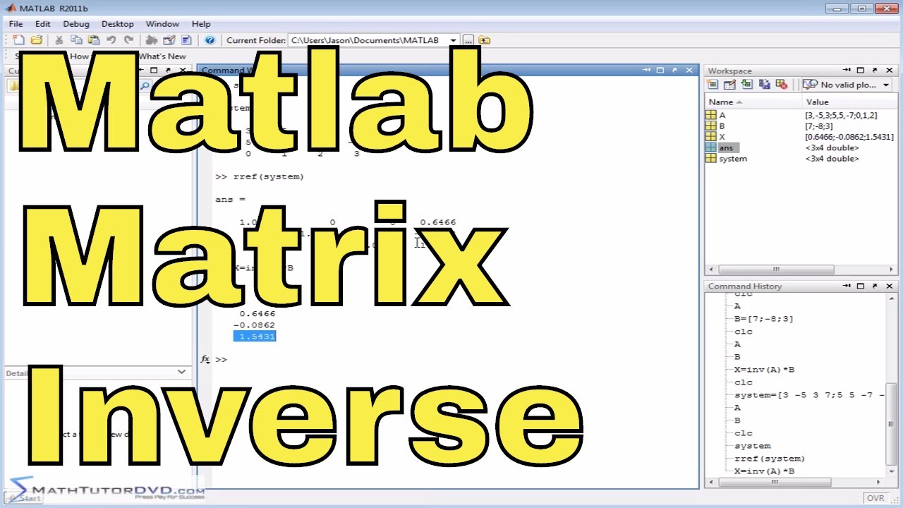 matlab inverse matrix command