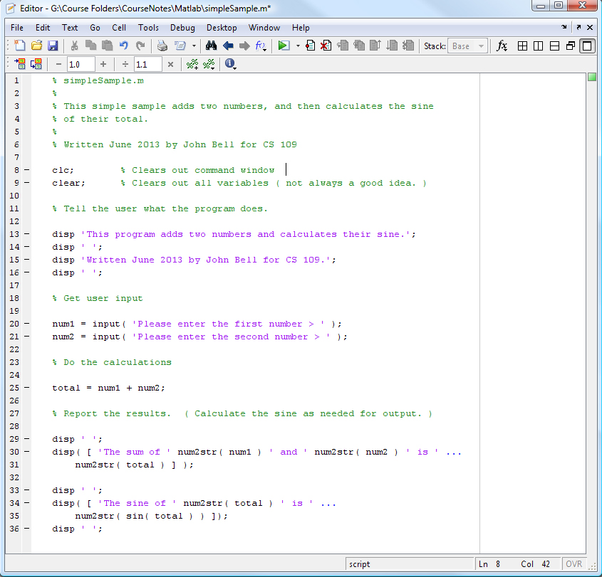 matlab print text