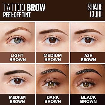 maybelline new york tattoo brow peel off tint