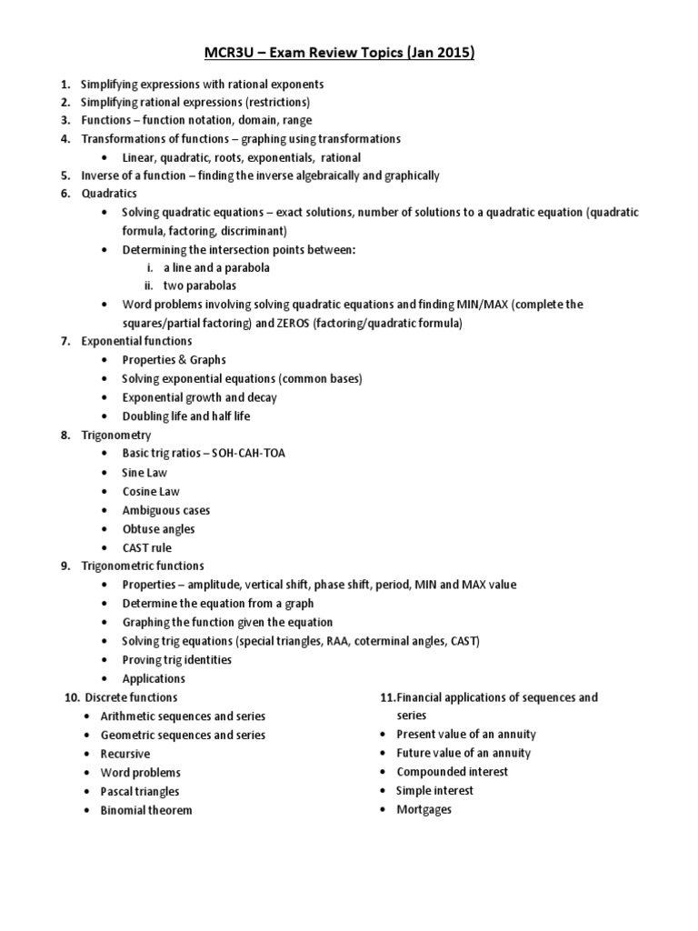 mcr3u final exam with answers