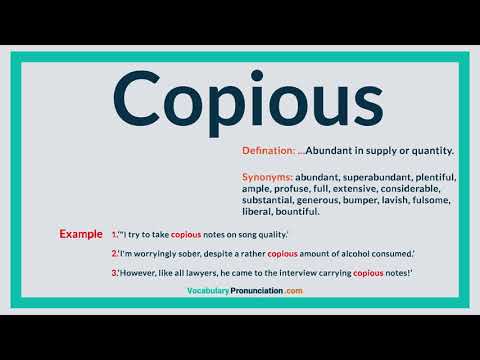 meaning of copiousness