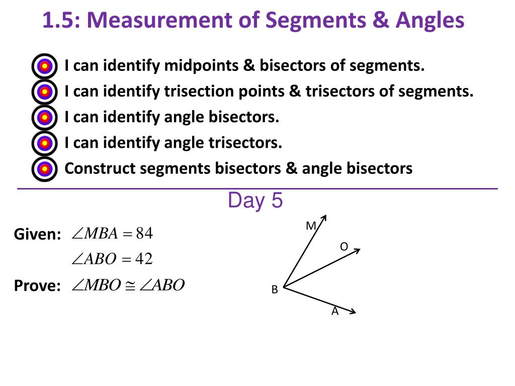 measuring segments and angles