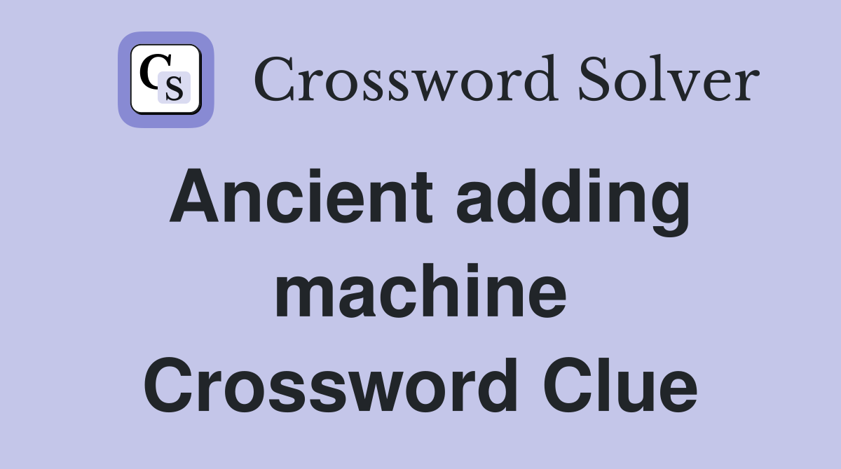 mechanical device crossword clue