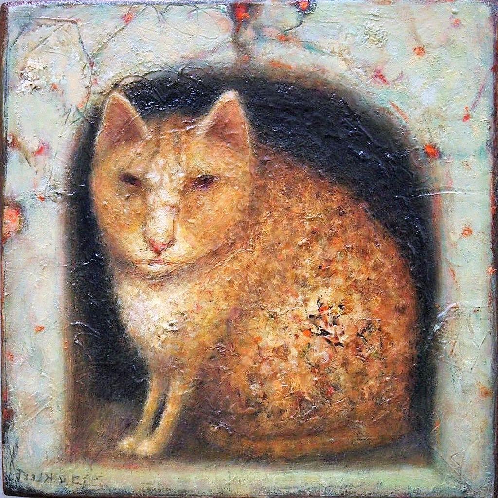 medieval cat paintings