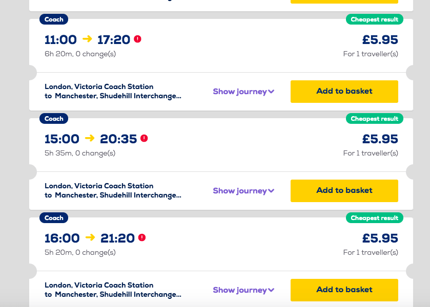 megabus prices