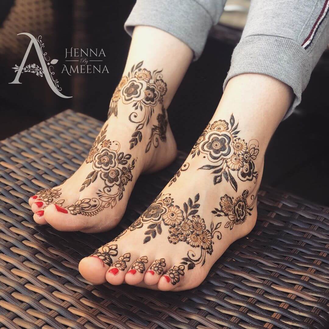 mehndi designs for feet arabic