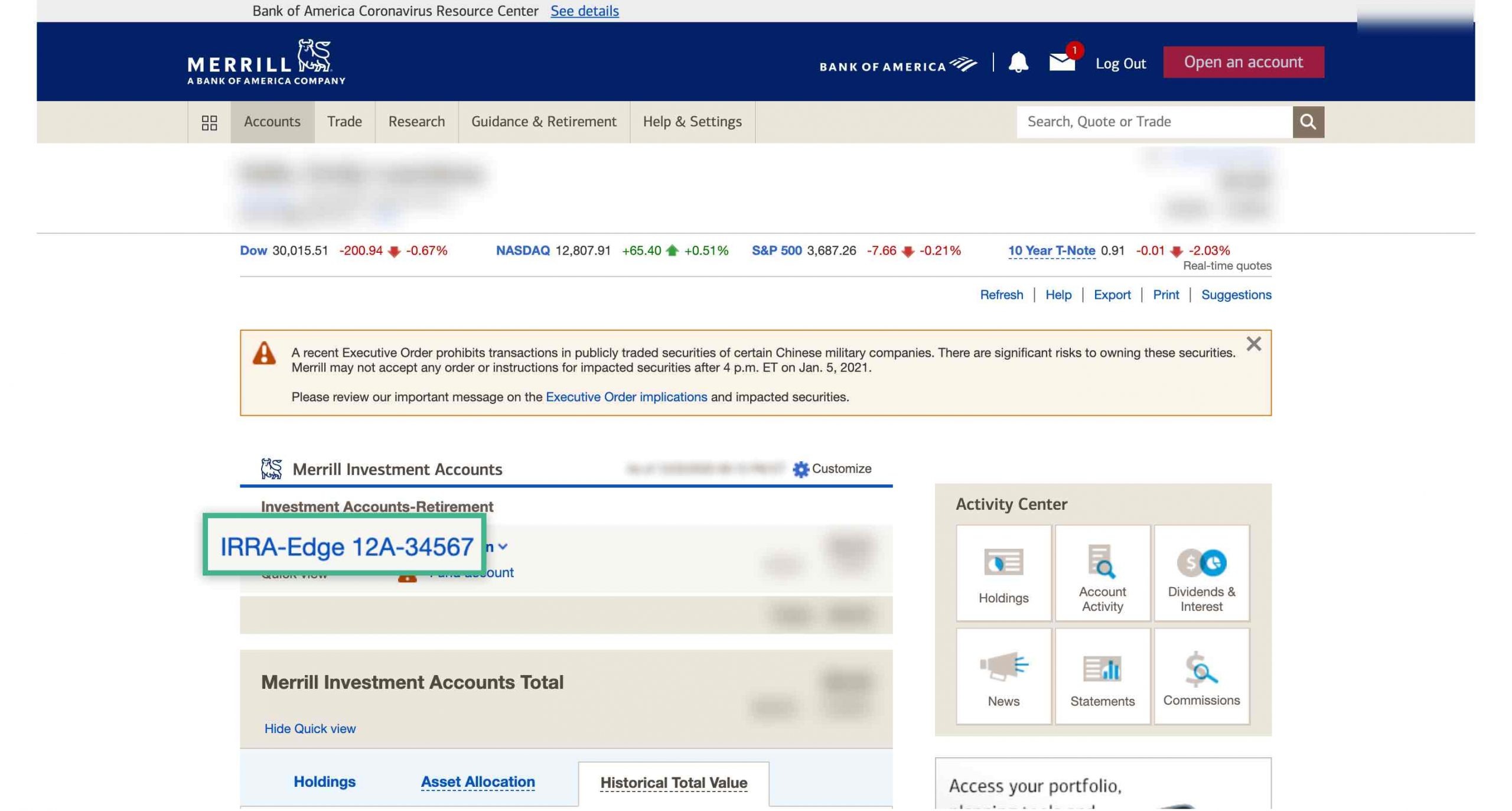 merrill lynch routing number for wires