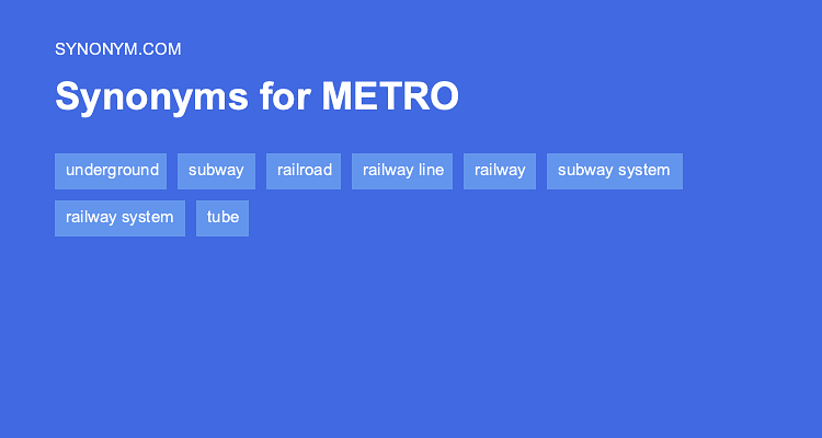 metro synonym