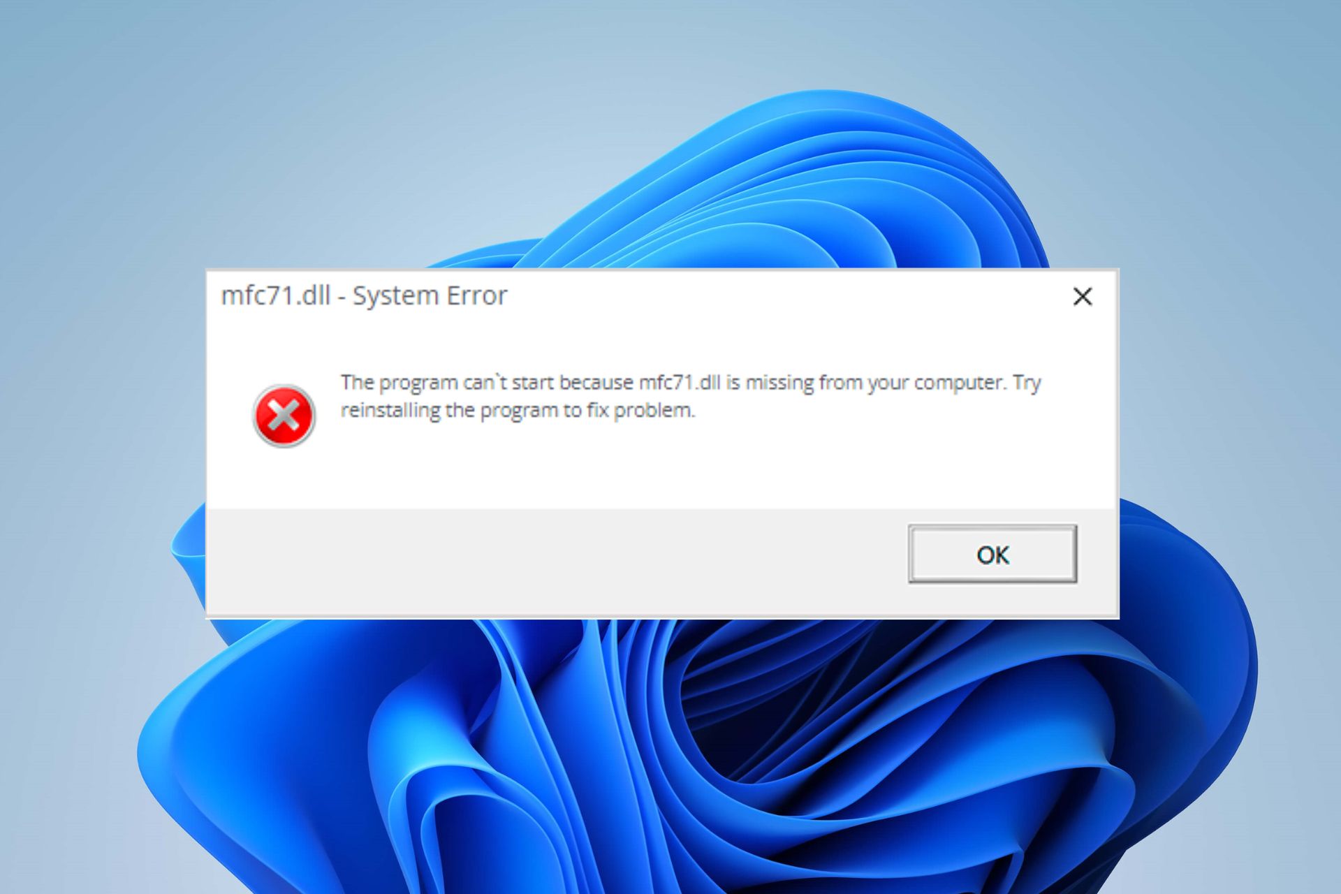 mfc71 dll is missing windows 7