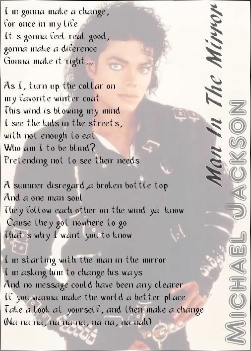 michael jackson - man in the mirror letra en español