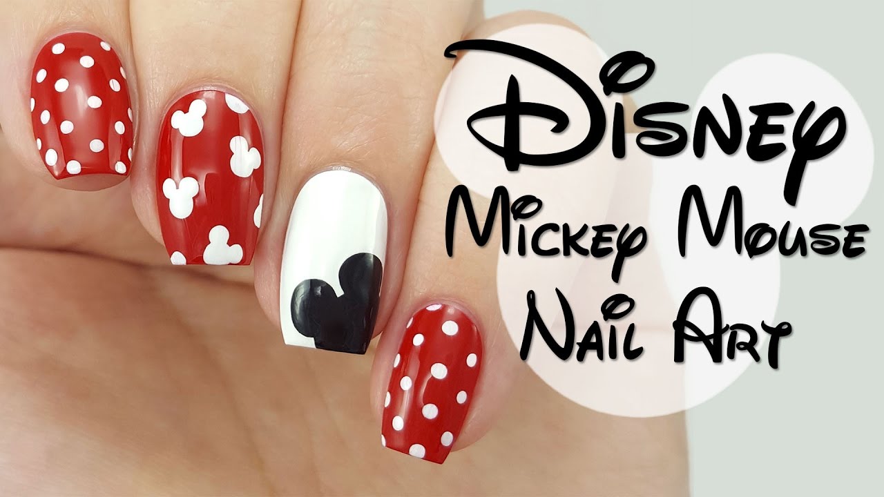 mickey mouse nail art design