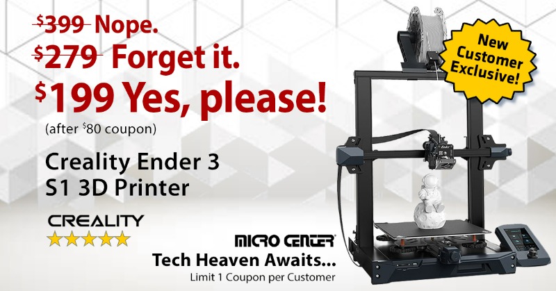 microcenter ender 3 coupon