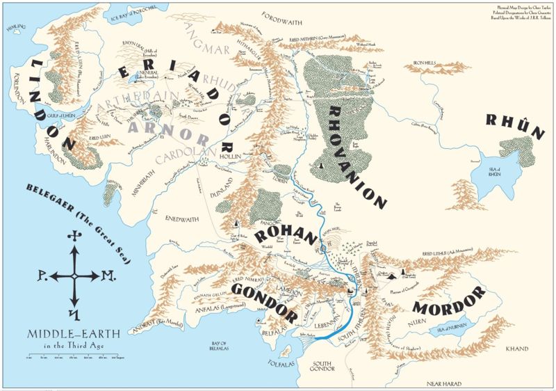 middle earth official map