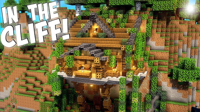 minecraft cliff house