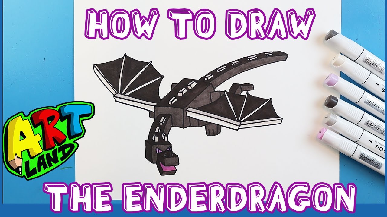 minecraft ender dragon drawing