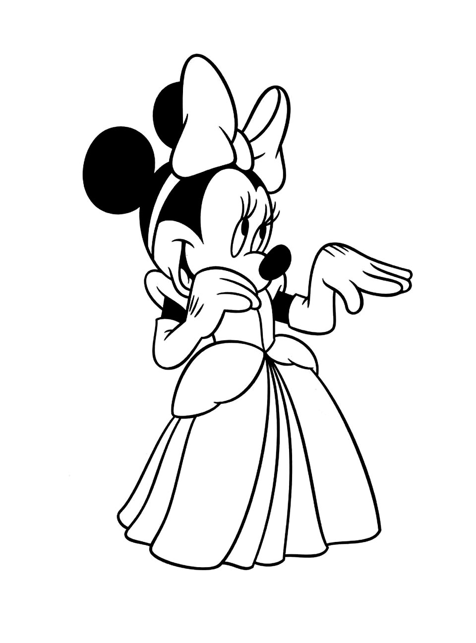 minnie mouse para colorear