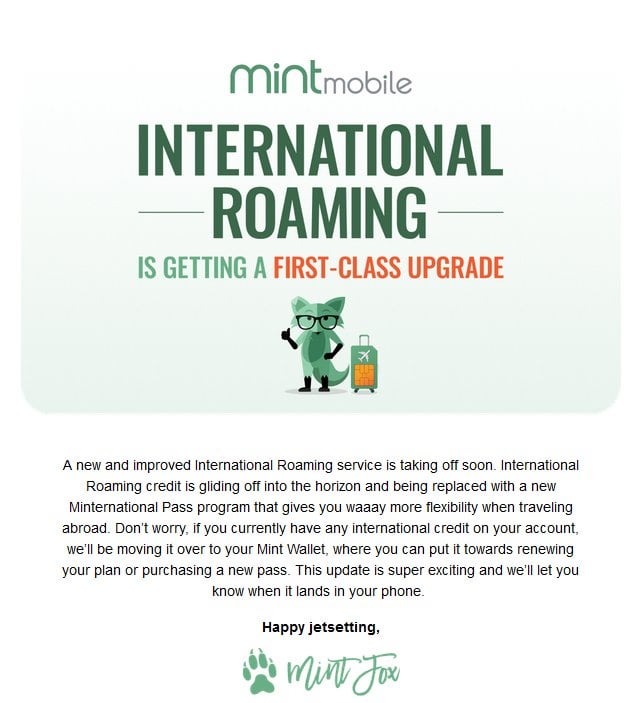 mint mobile international call rate